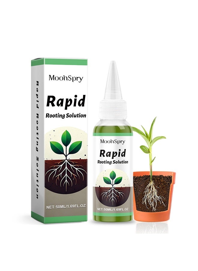MOONSPRY Rapid Rnooting Solution,All-Purpose Rooting Solution, Rooting Hormone for Cuttings,Rapid Rooting Solution Plant Growth Enhancer Supplement, Root Starter for Plant Cuttings Suitable for Flower Vegetable Herb Fruit Tree Garden,50ml - Image 1